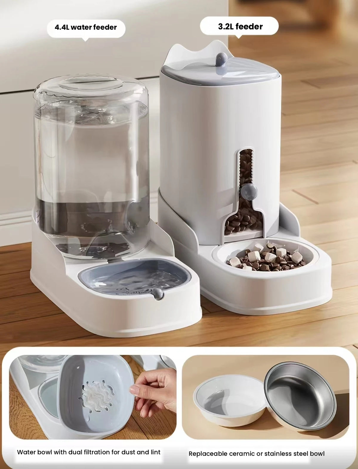Non-Electric Pet Water Fountain: Automatic Cat & Dog Water Dispenser