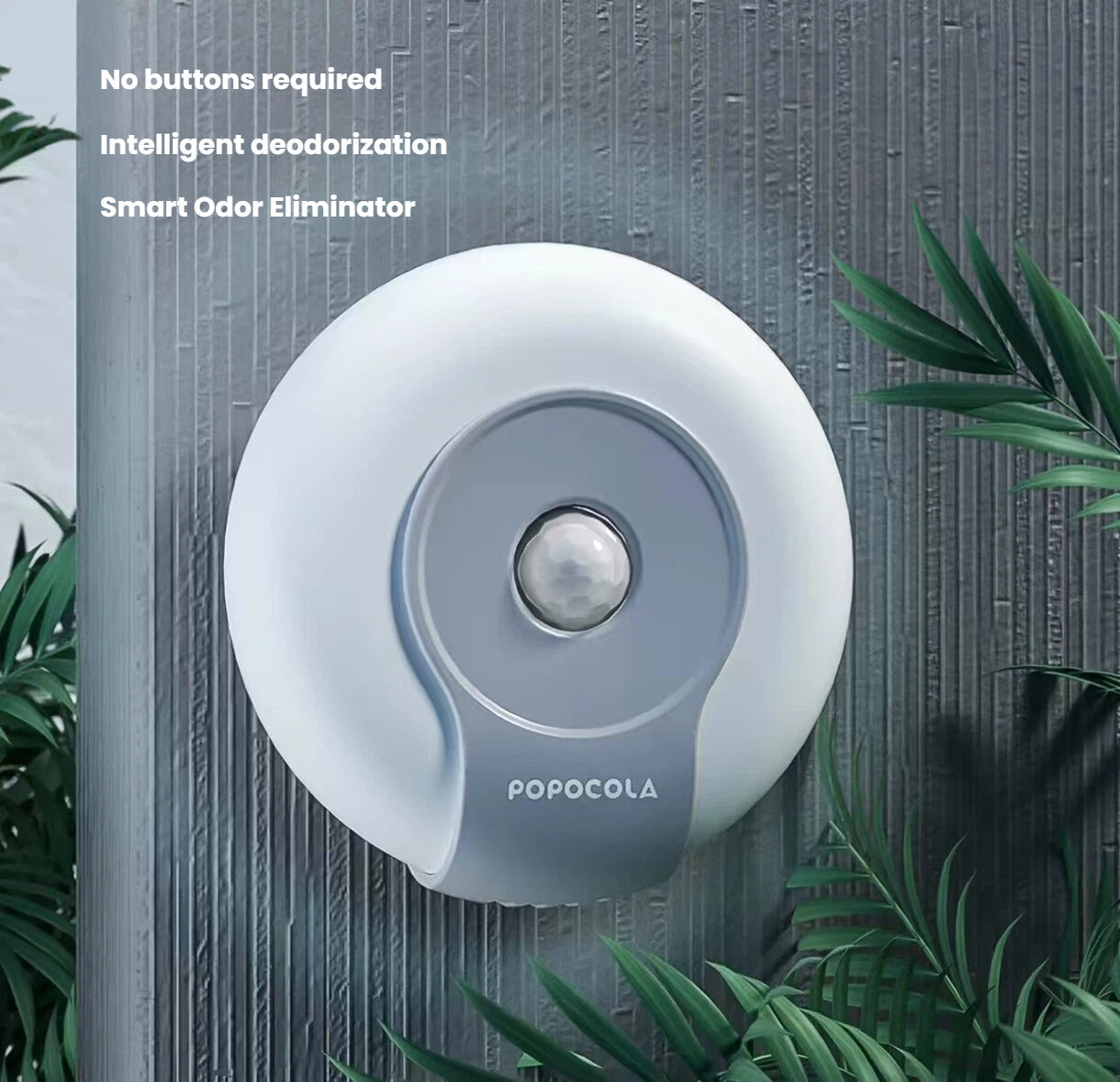 Popocola automatic litter deodoriser mounted on a wall