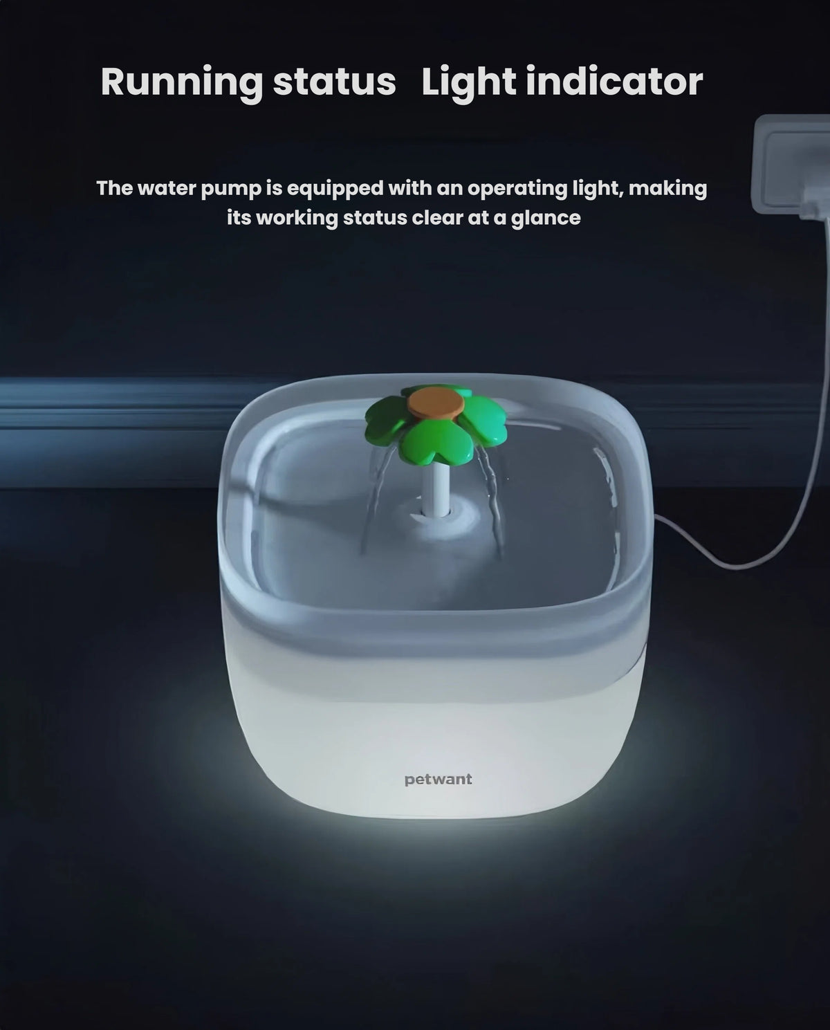 Petwant Automatic Cat Water Fountain, Quiet Filtered Flow