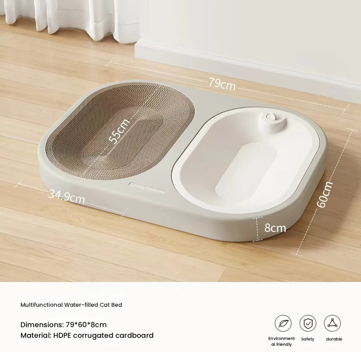 LuckyPetland Cat Scratcher Bed, Cooling Temperature-Control Cat Nest