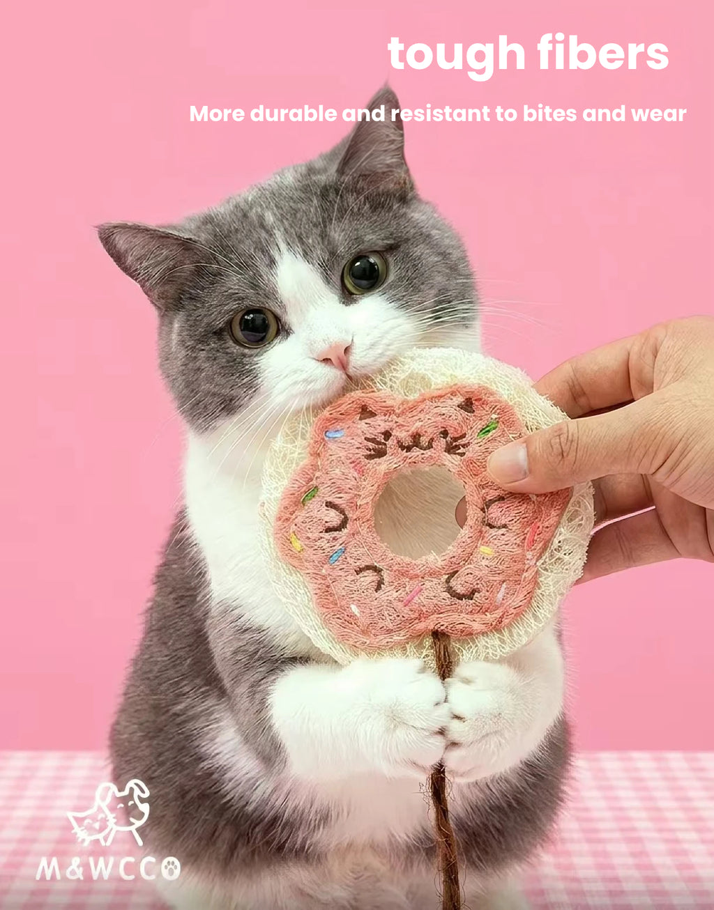 M&WCCO Natural Loofah & Gall Fruit Cat Toys - Catnip Teething Chew Teaser for Kittens