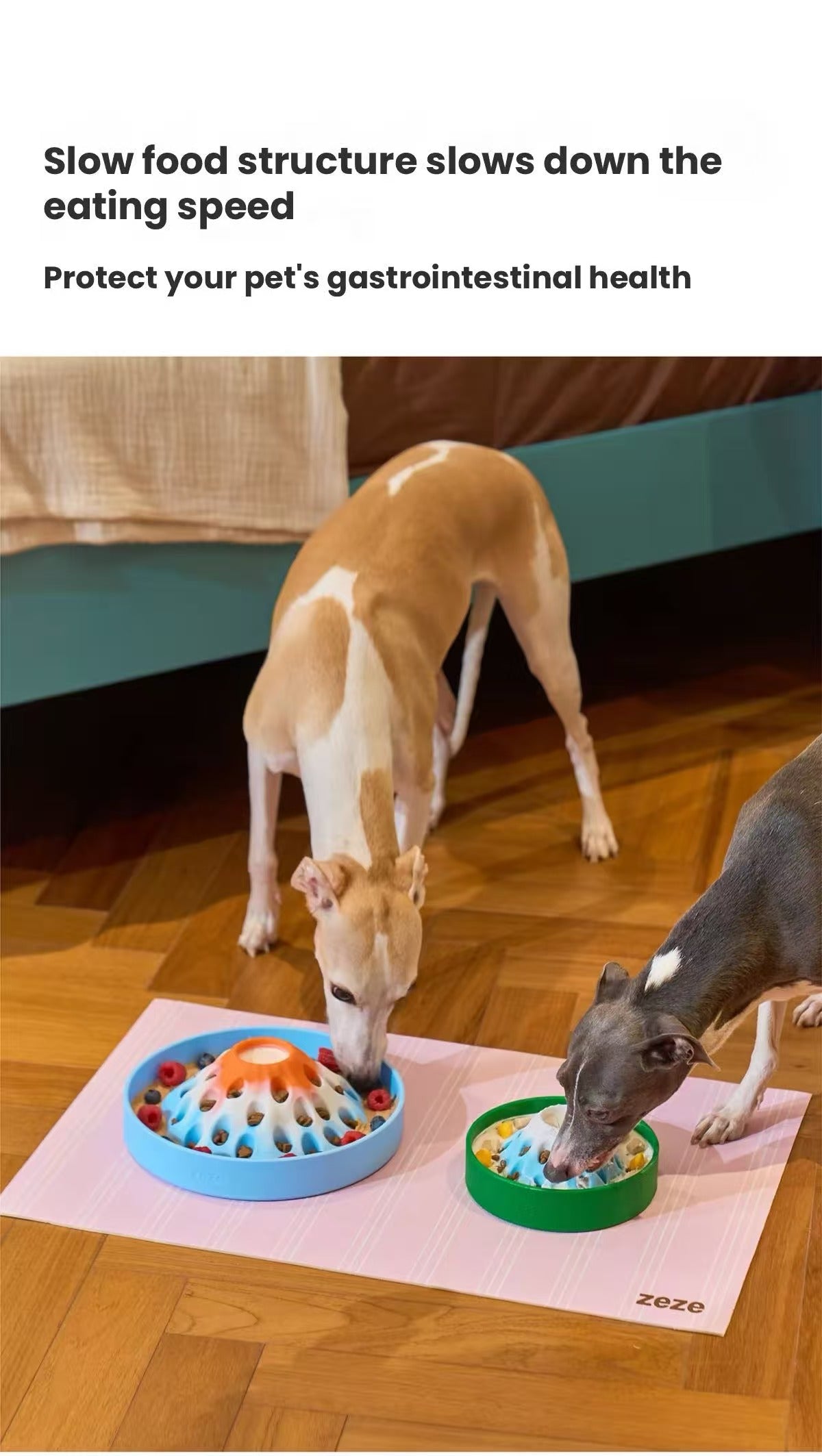 Zeze Volcano Slow Feeder Bowl – Silicone Pet Bowl & Feeding Mat