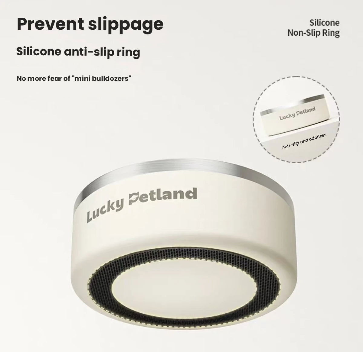 LuckyPetland Stainless Steel Cat & Dog Bowl, Anti-Slip Desig