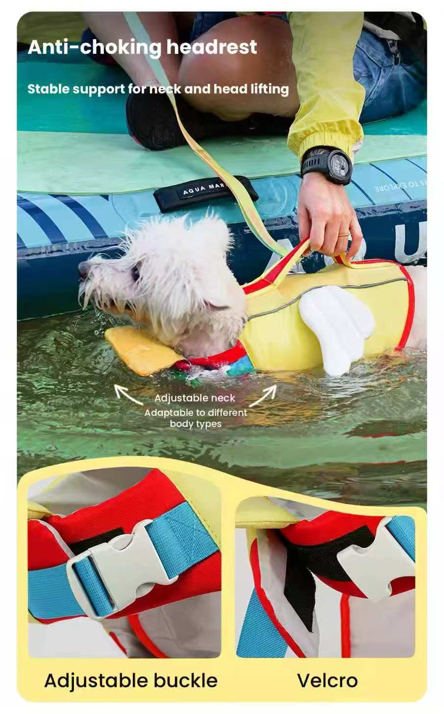 Touchdog Dog Life Jacket – Adjustable Buoyancy Vest for Swimming & Water Activities