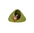HiDREAM Semi-Enclosed Cat Bed, Cozy Fleece Nest for Cats & Kittens