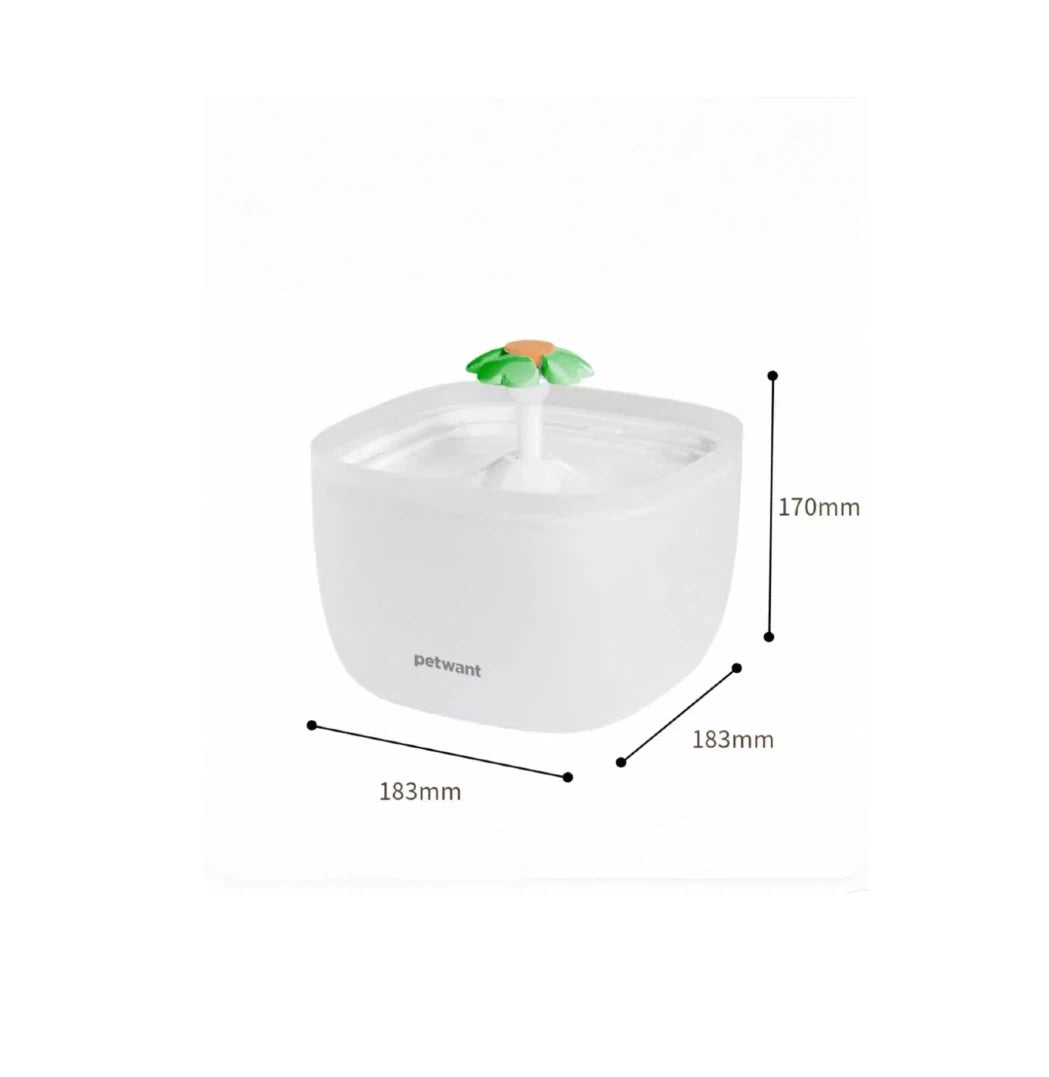 Petwant Automatic Cat Water Fountain, Quiet Filtered Flow