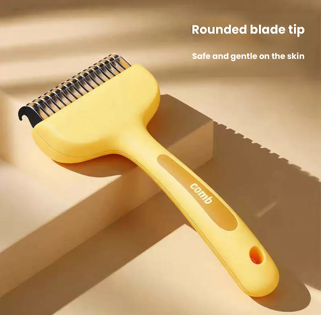 Pet Detangling Comb for Cats & Dogs, Long Hair Deshedding Brush