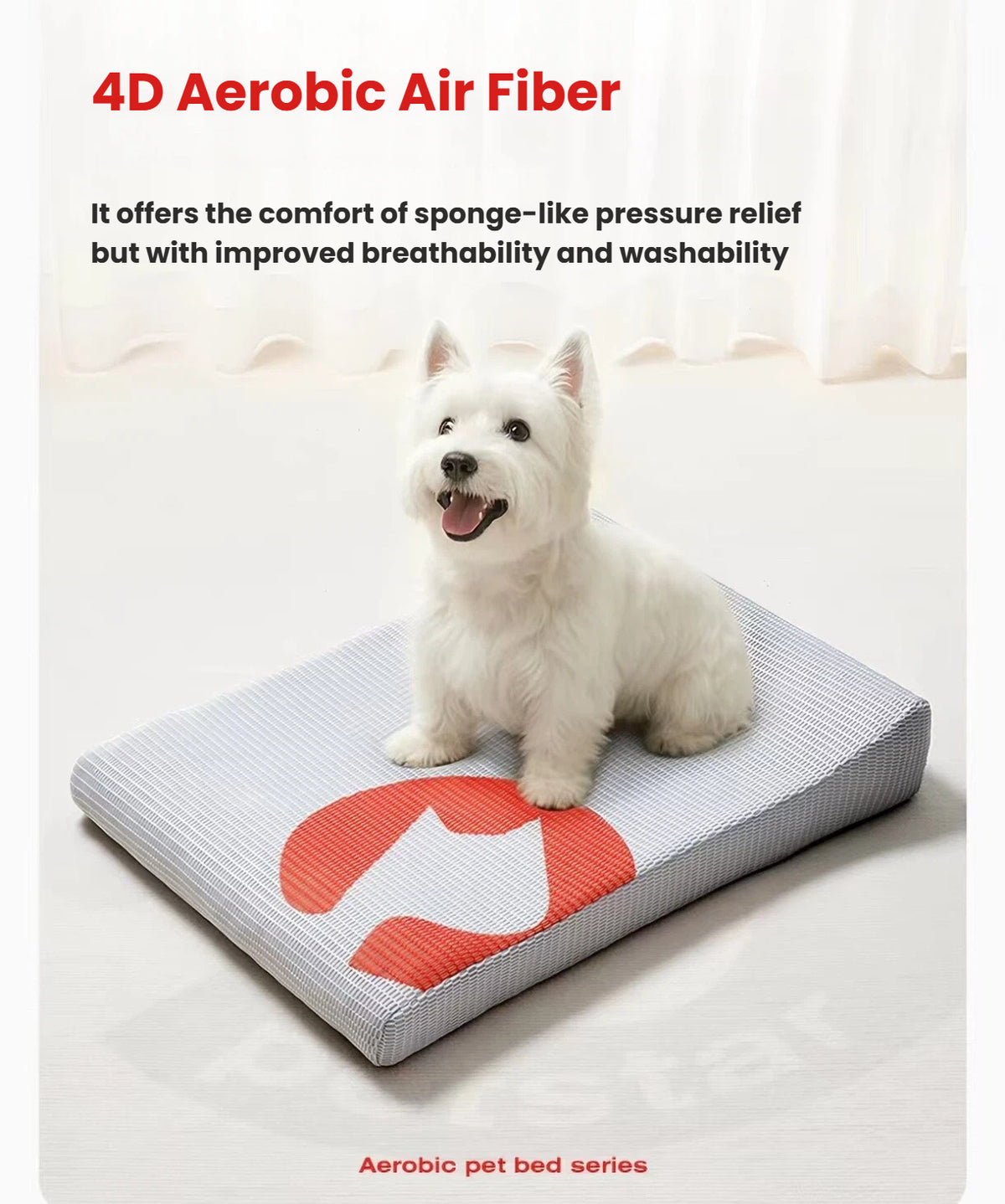 Petstar Cooling Fiber Dog Bed, Washable All-Season Cat & Dog Mat