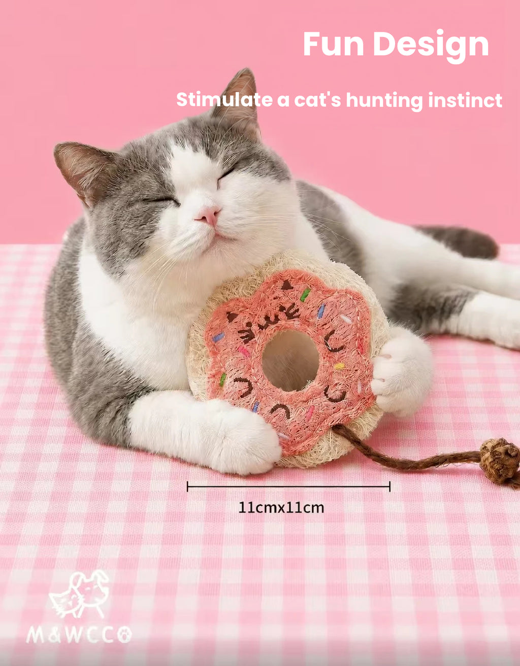 M&WCCO Natural Loofah & Gall Fruit Cat Toys - Catnip Teething Chew Teaser for Kittens