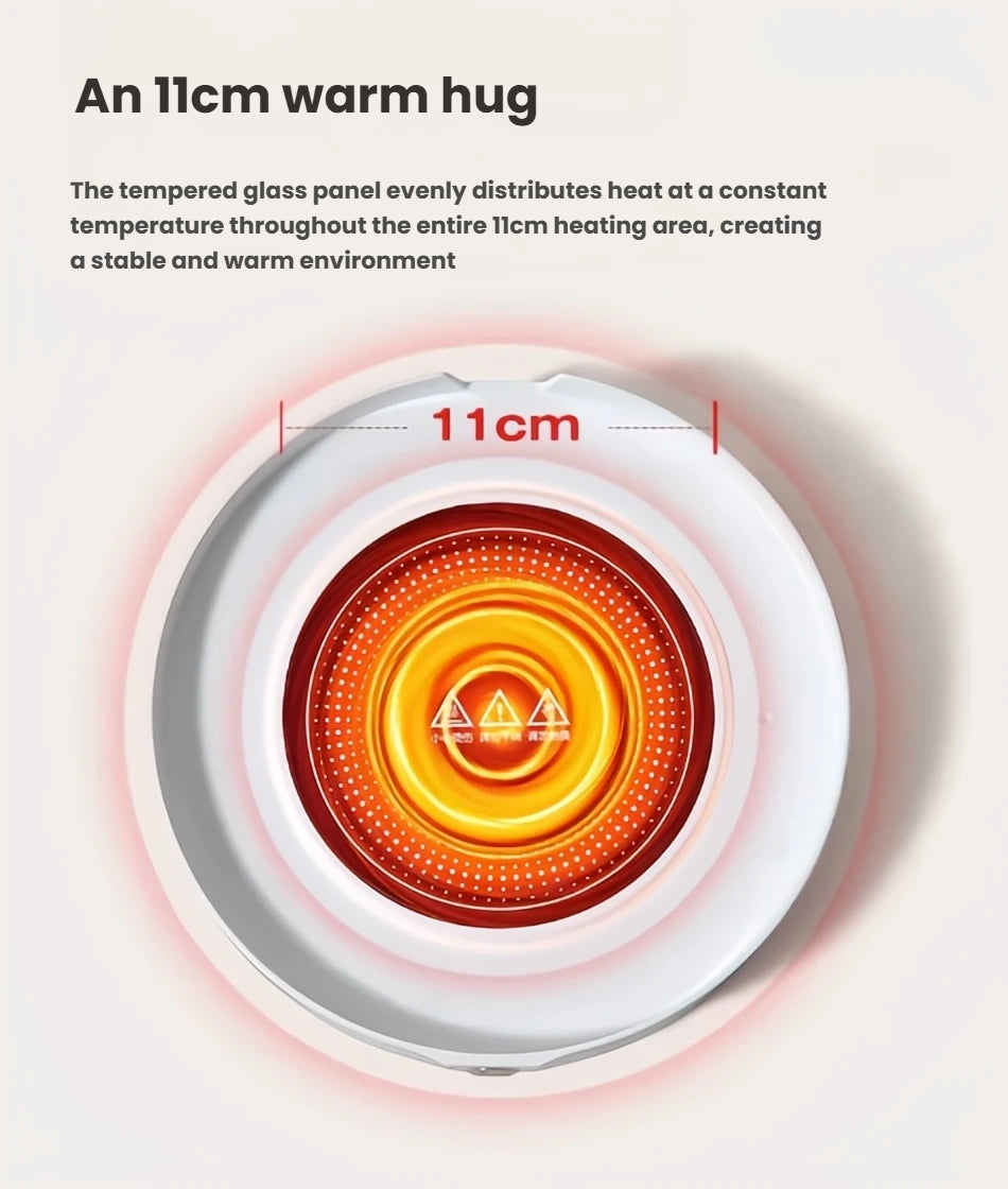 Top view of the Petstar warming base showing an 11 cm heating area