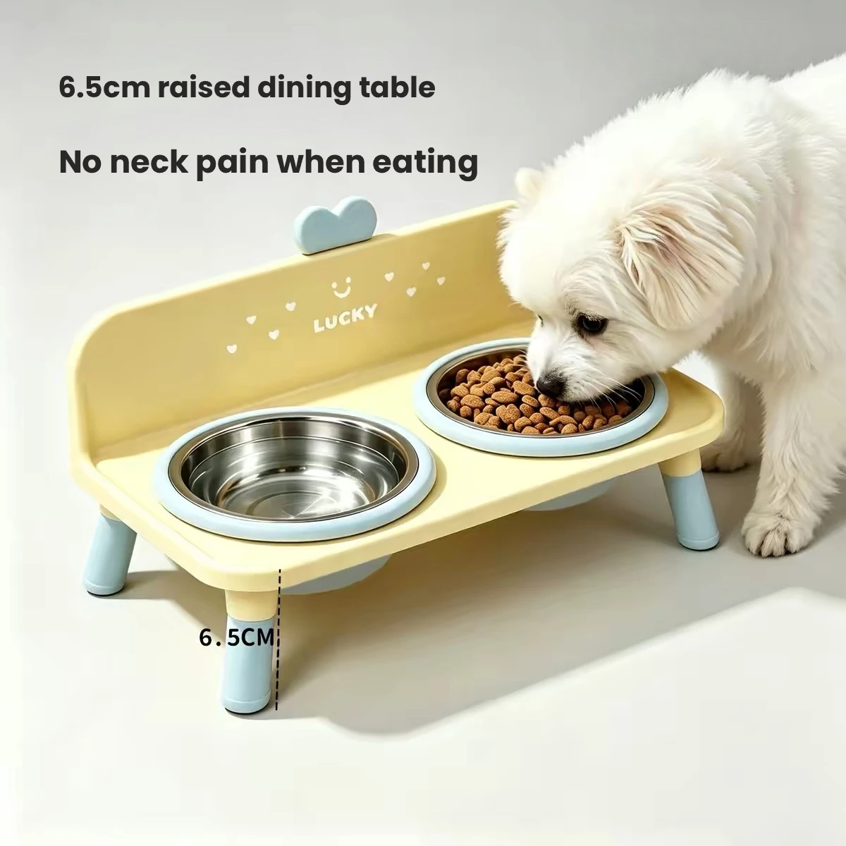 BNBNO Stainless Steel Pet Feeding Station – Anti-Tip Food & Water Bowls for Small Dogs & Cats