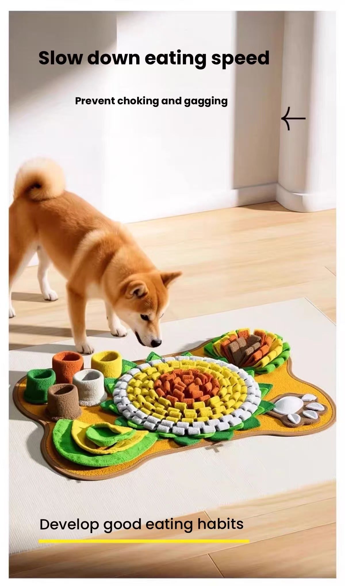 Hipidog Interactive Dog Snuffle Mat – Treat Puzzle Toy