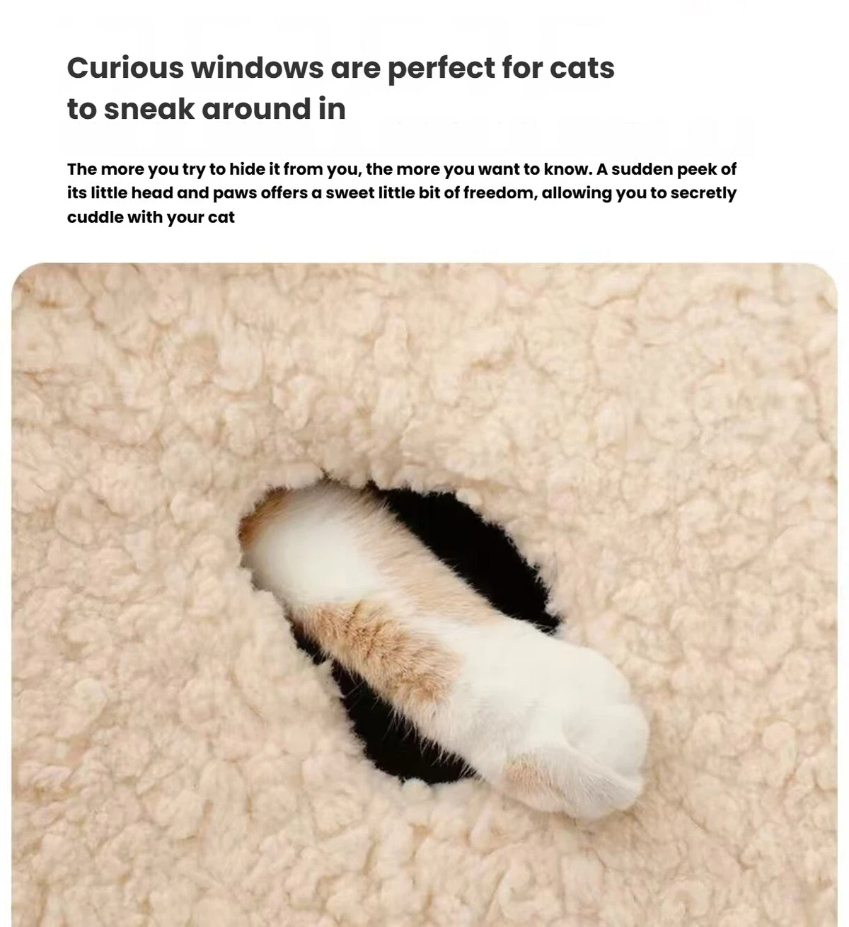 Petstar Snow House Cat Bed, Enclosed Washable Winter Cat House