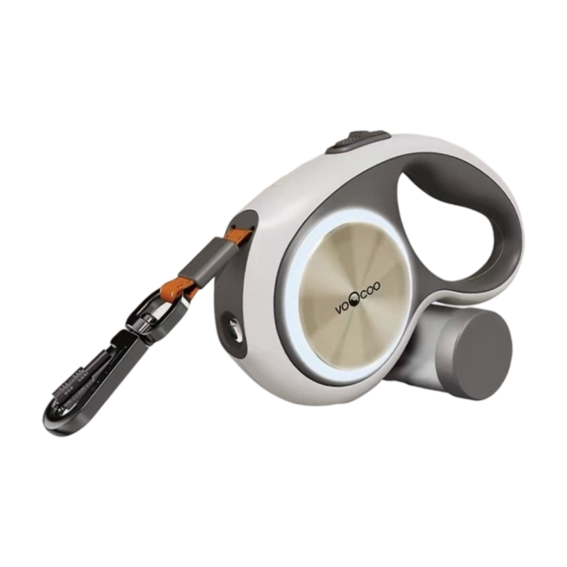 Voocoo Dog Harness & Retractable Lead – LED Light & Waste Bag Dispenser