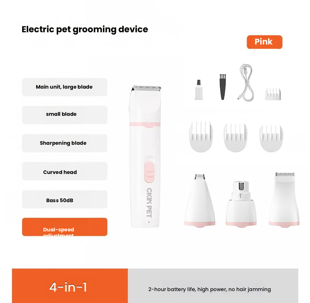 Ckin Pet 4-in-1 Pet Clippers for Cats & Dogs, Paw Trimmer