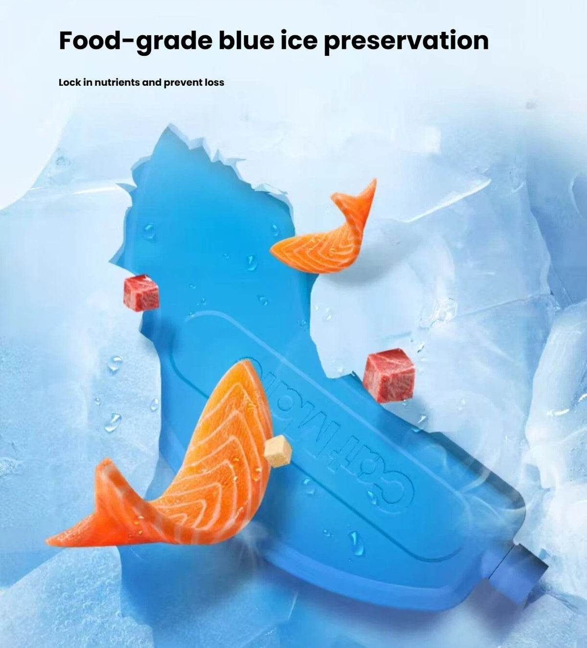 Blue cooling pack for the CatMate timed wet-food pet feeder