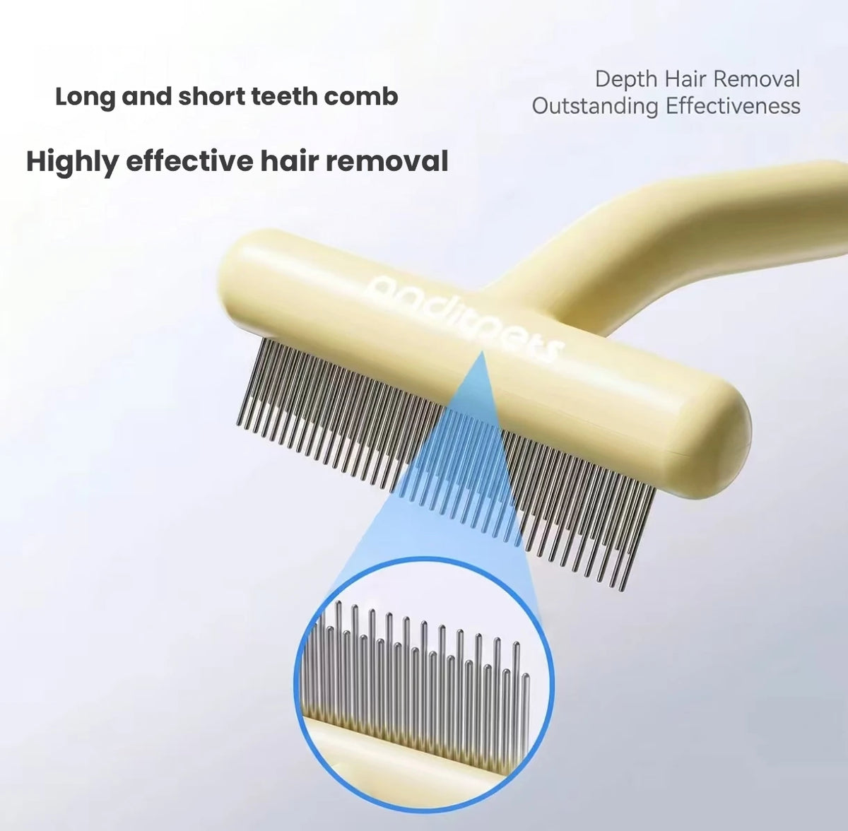 Undercoat Rake Comb for Cats & Dogs, Deshedding Grooming Tool