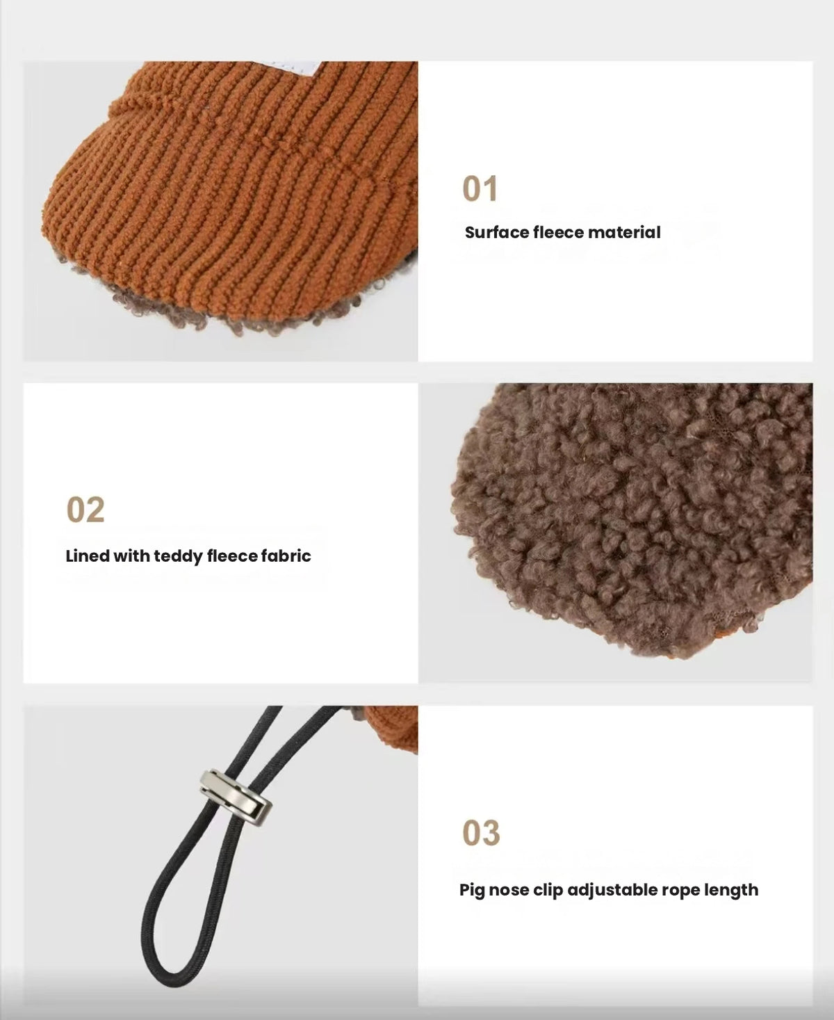 HiDREAM Knit Cat Winter Hat with Neck Warmer - Thick Plush Cap for Devon Rex