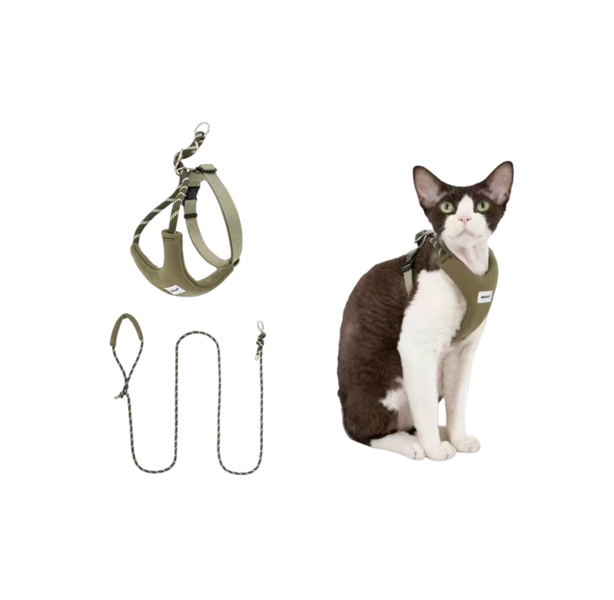 HiDREAM Escape-Proof Cat Harness and Leash Set - Y-Shape No-Choke Crossbody Walking Harness