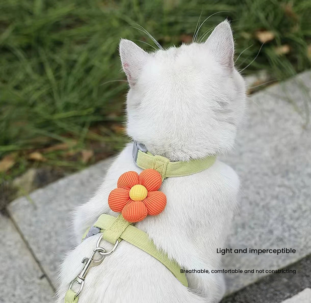 Adjustable Cat Harness with Leash, Escape-Proof H-Style Design