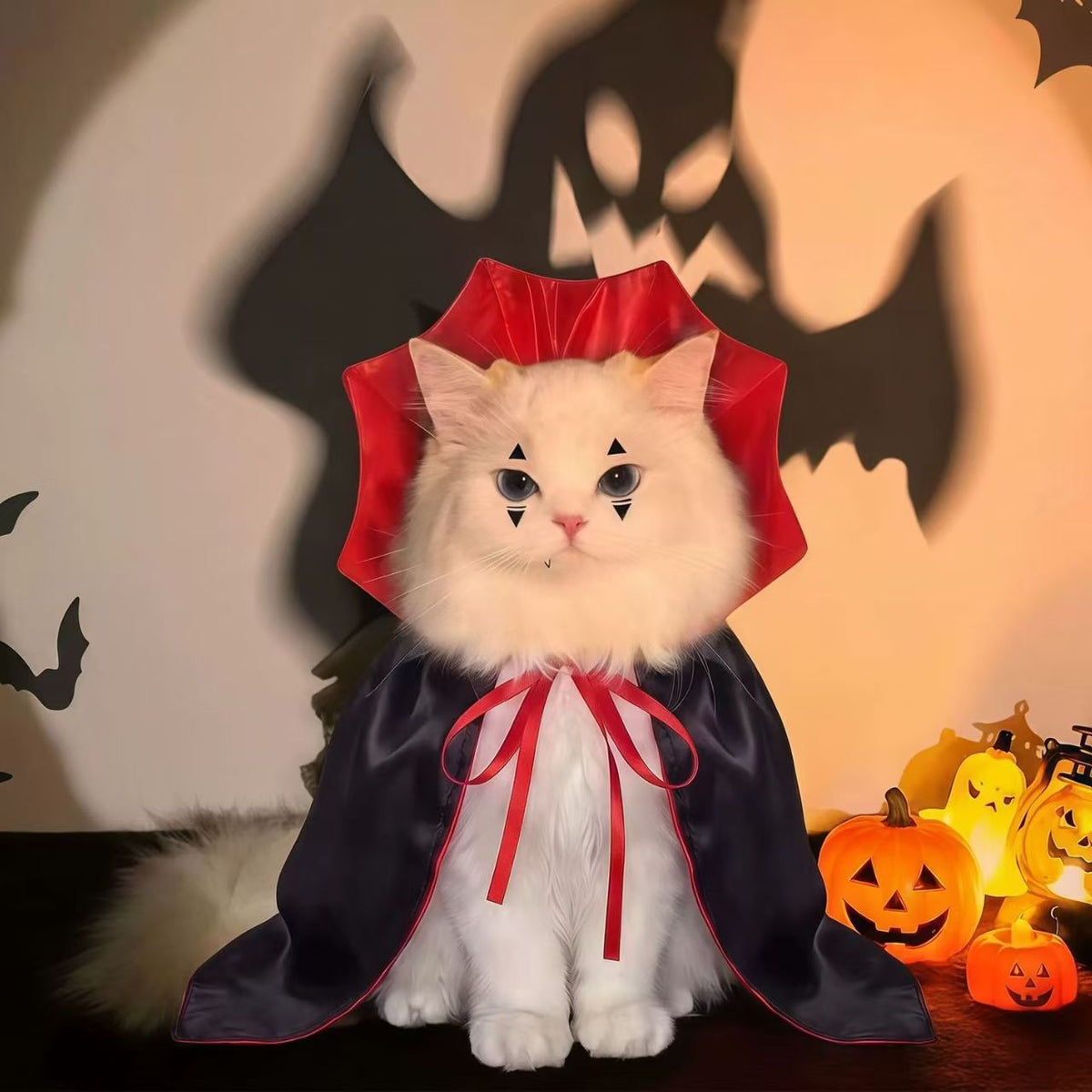 Halloween Vampire Cape Costume for Cats & Small Dogs