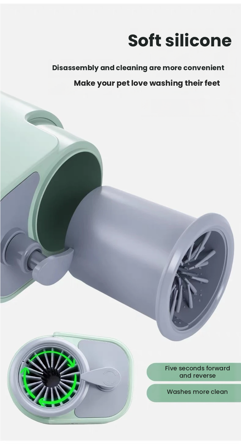 FyorbieTai Automatic Dog Paw Washer – Built-In Cleaning Solution Reservoir