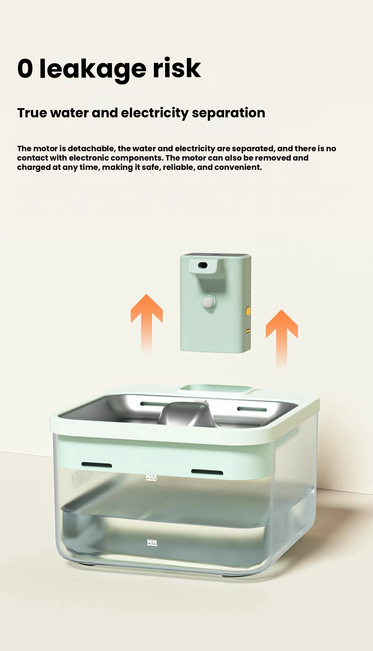 Wink Honey Wireless Pet Water Fountain – Stainless Steel