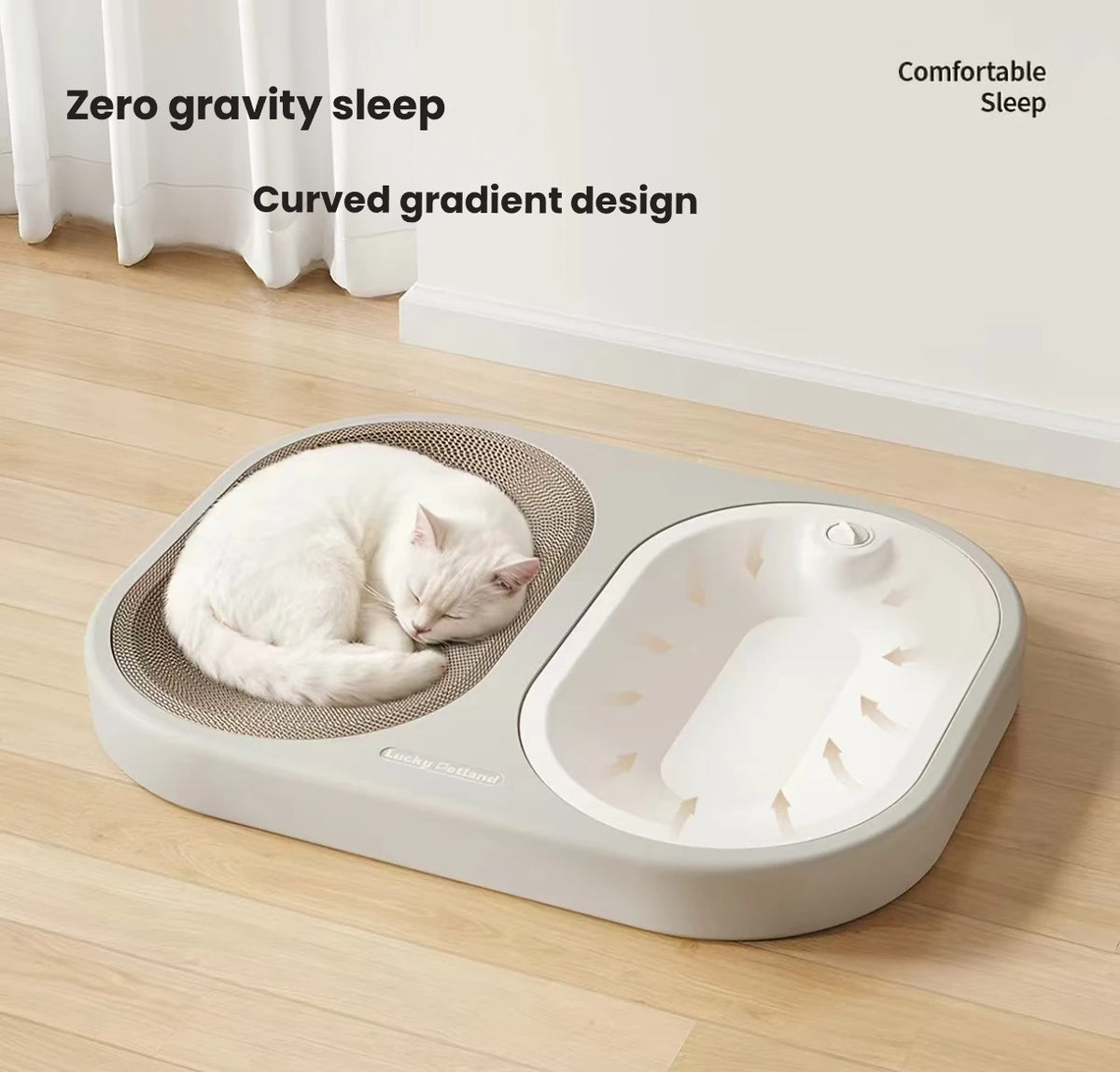 LuckyPetland Cat Scratcher Bed, Cooling Temperature-Control Cat Nest