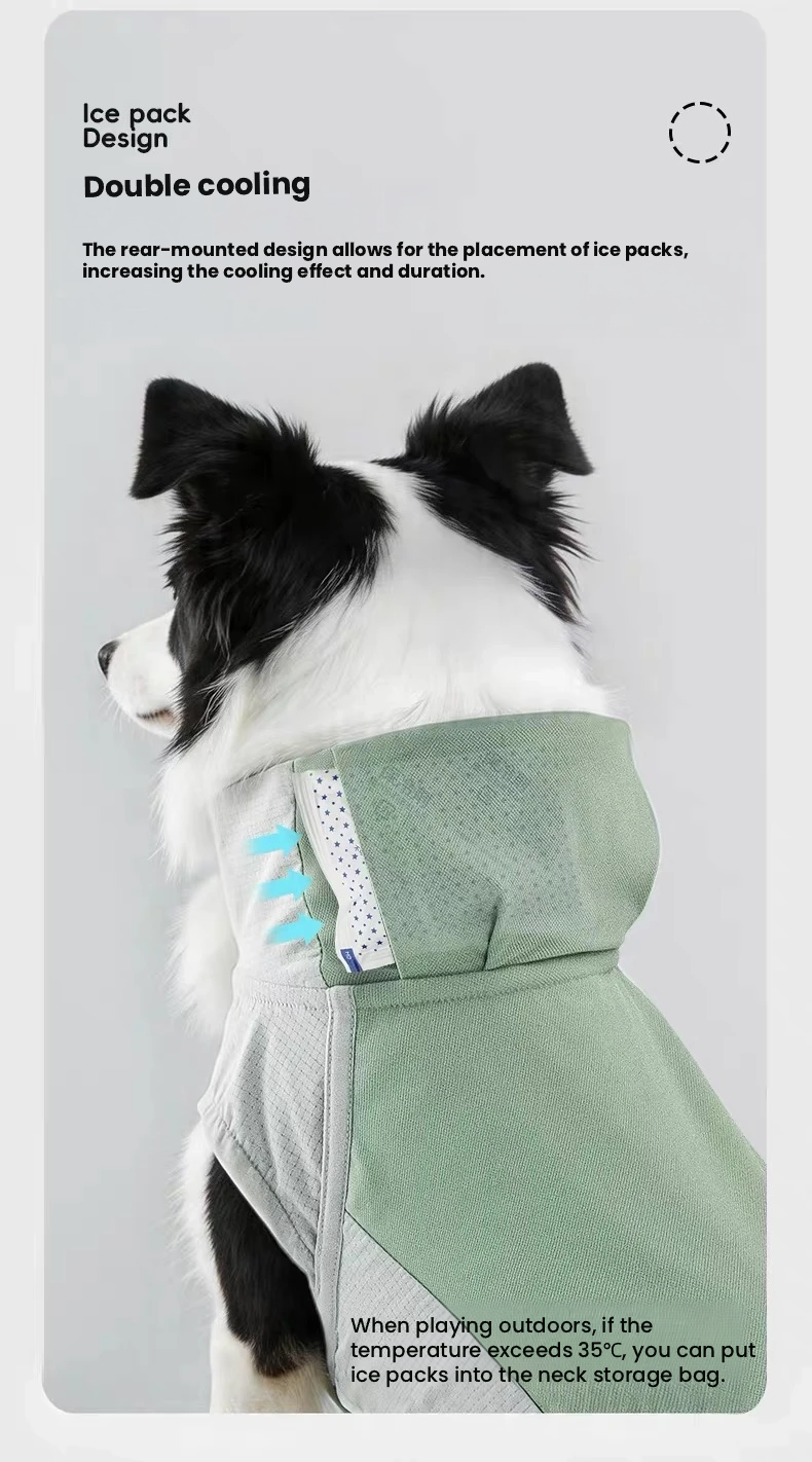 POPOCOLA Dog Cooling Vest with Ice Pack Pocket – Summer Cooling Jacket