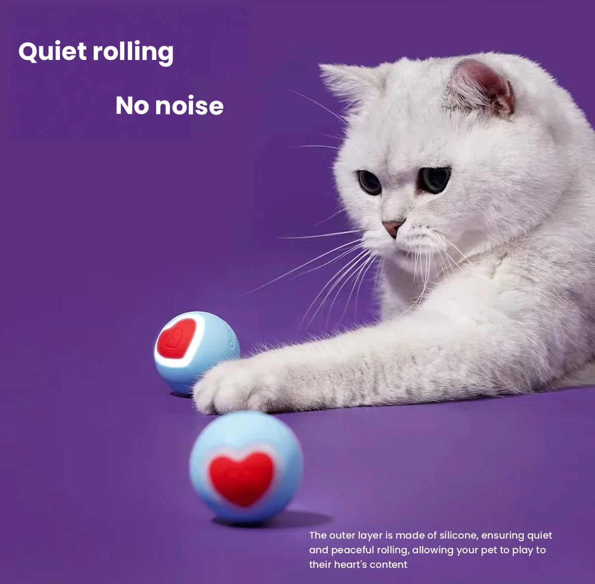 Zeze Smart Rolling Ball Cat Toy - Interactive Self-Play Motion Ball for Cats & Kittens