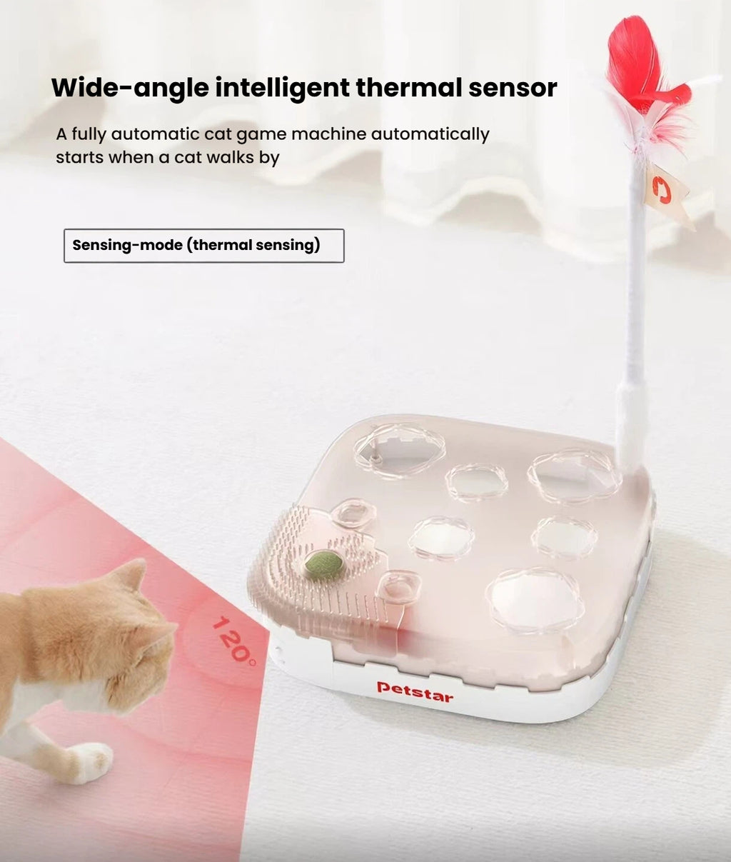 Petstar Smart Interactive Cat Toy with Automatic Teaser Wand