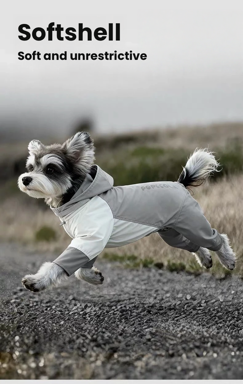 POPOCOLA Waterproof Full Body Dog Raincoat for Medium & Large Dogs