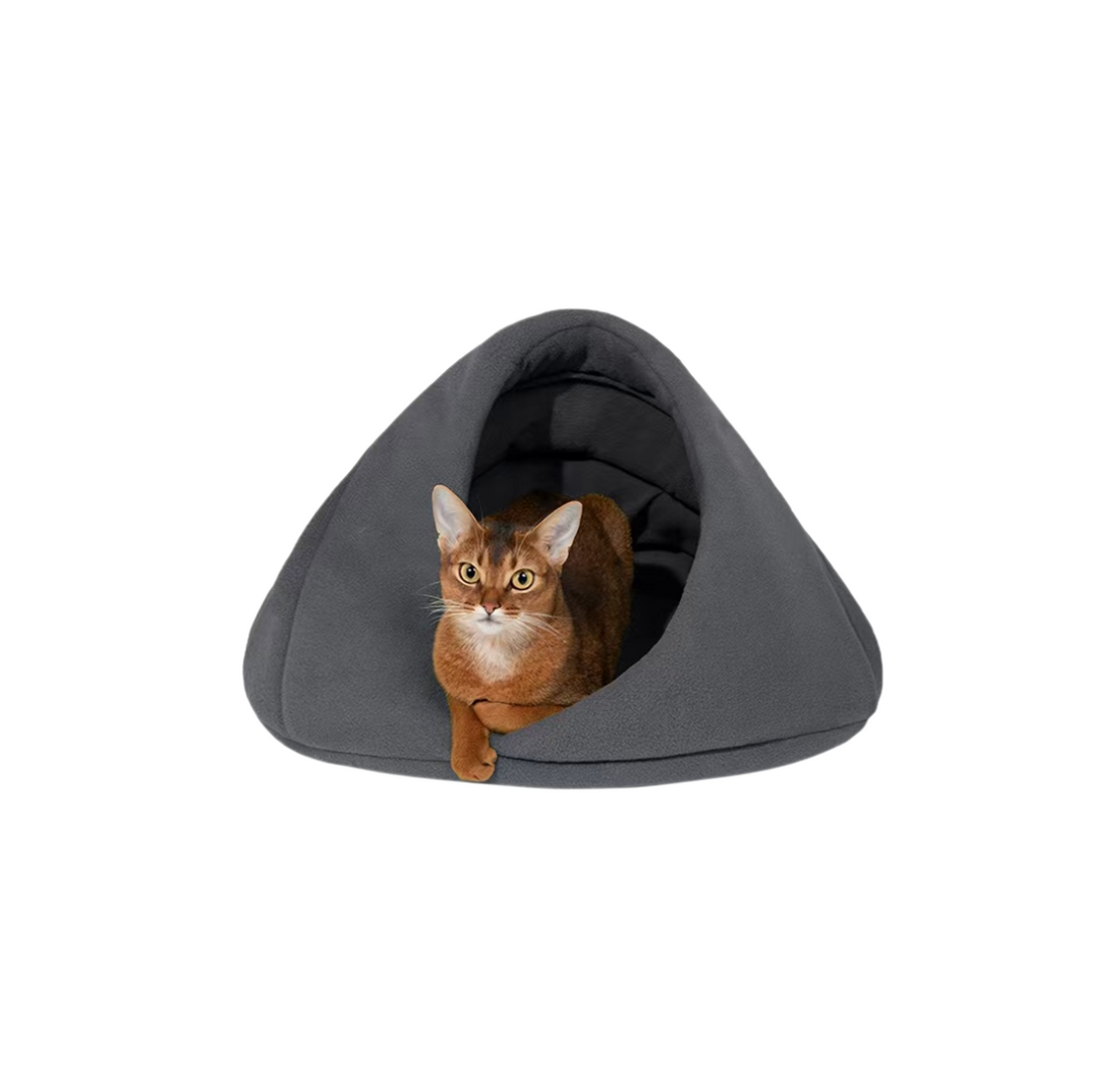 HiDREAM Semi-Enclosed Cat Bed, Cozy Fleece Nest for Cats & Kittens