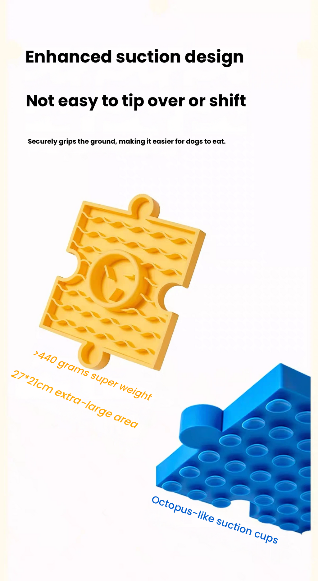 HOWGO Silicone Enrichment Mat – Slow Feeder & Lick Mat for Small & Medium Dogs
