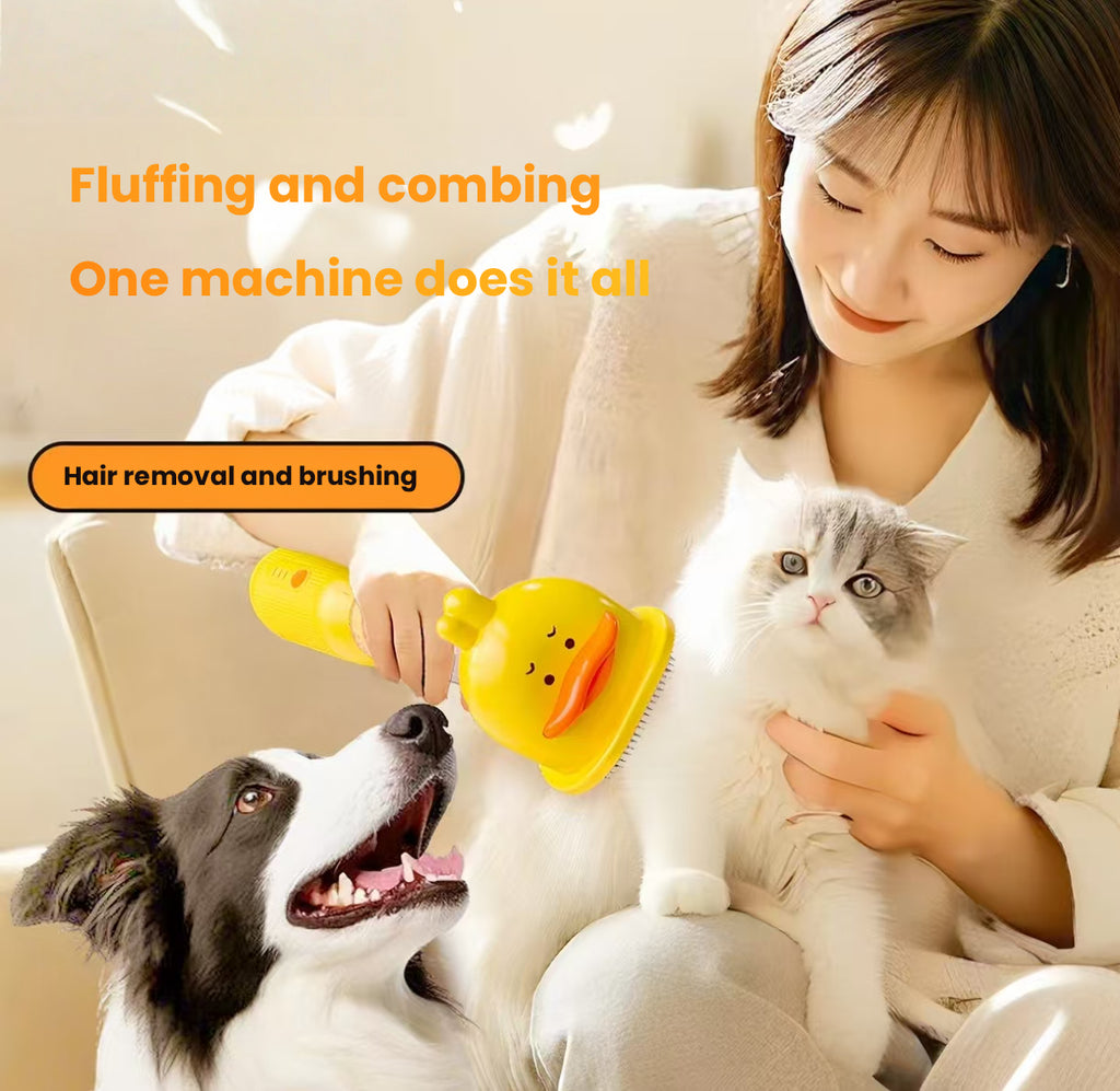 Cordless Pet Hair Remover, Grooming Brush for Cats & Dogs