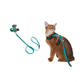 HiDREAM Leather Cat Harness and Leash Set - Adjustable Escape-Proof H-Style Vest