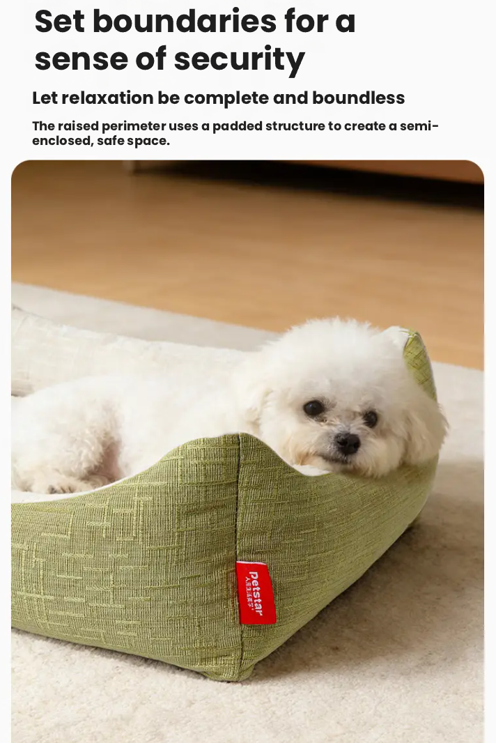 Petstar Square Washable Pet Bed – All-Season
