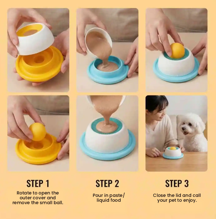 Hipidog Silicone Yogurt Lick Mat – Interactive Slow Feeding Enrichment Toy for Dogs & Cats