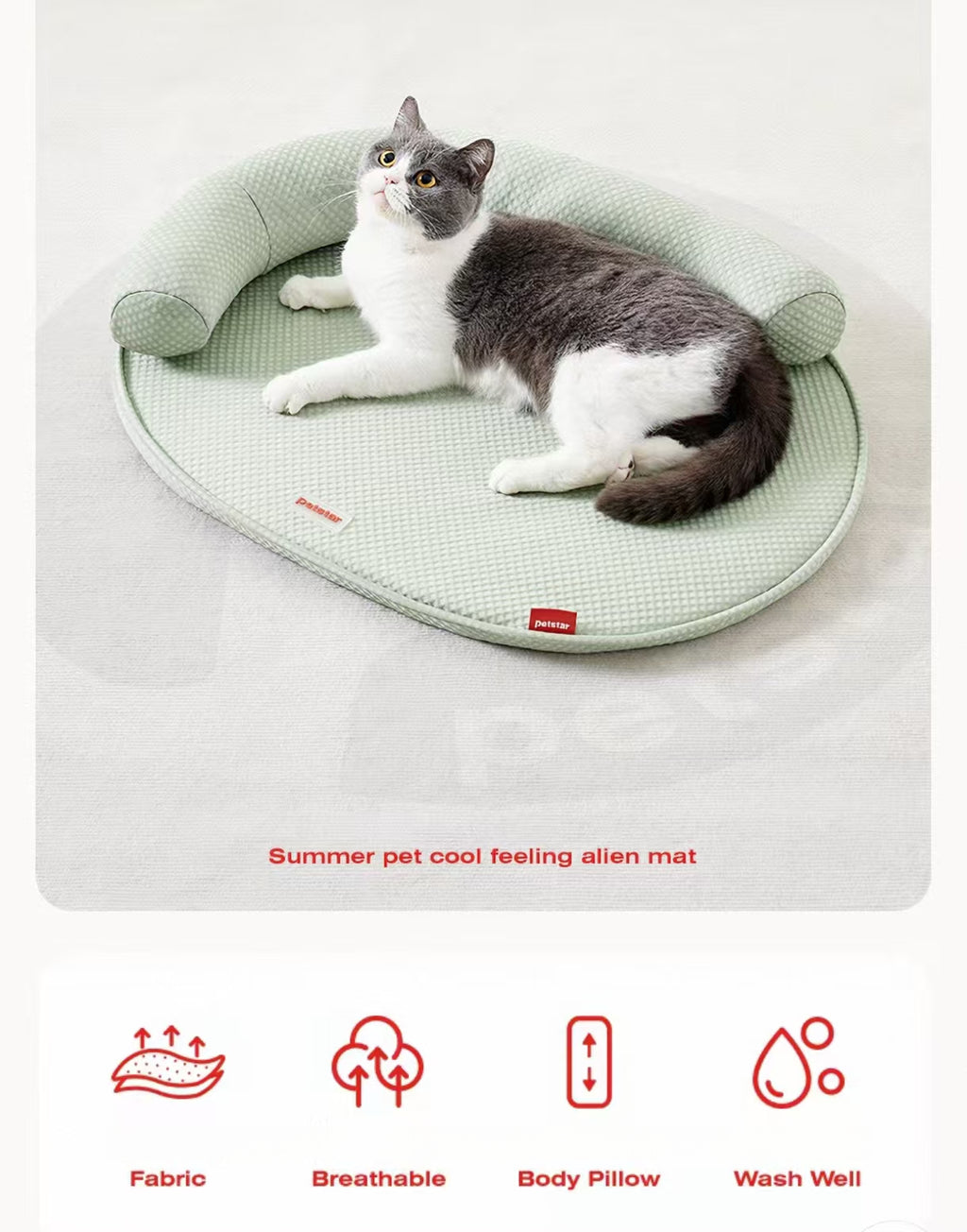 Petstar Cooling Pet Mat, Washable Summer Bed for Cats & Dogs