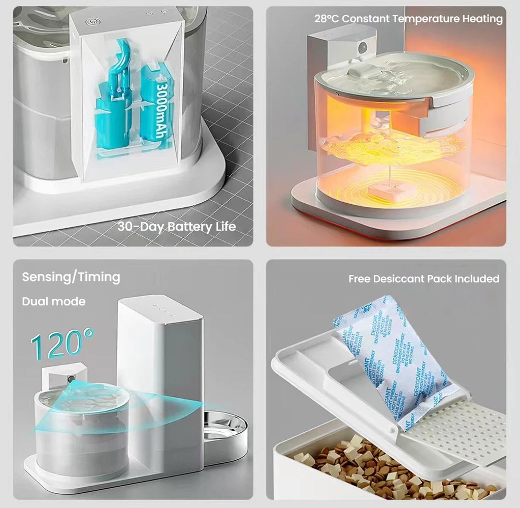 Battery, warming, sensing and desiccant features of the Popocola station
