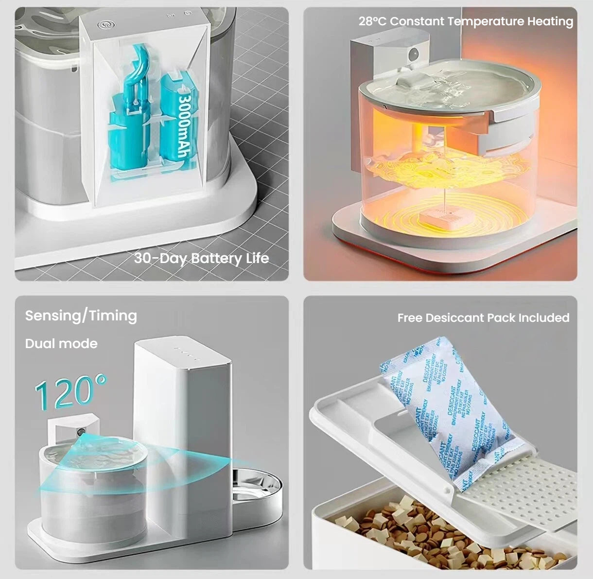 Battery, warming, sensing and desiccant features of the Popocola station