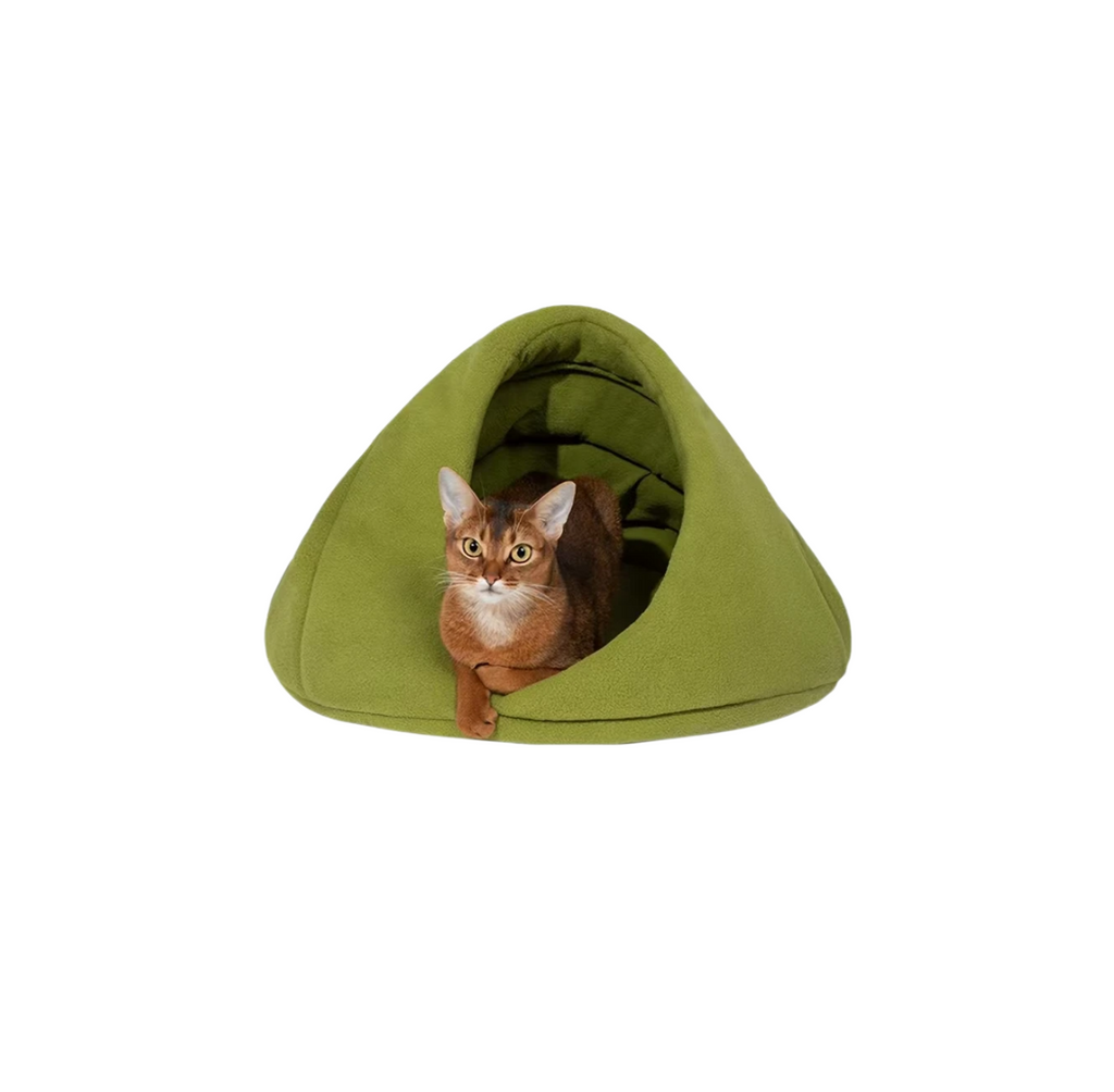HiDREAM Semi-Enclosed Cat Bed, Cozy Fleece Nest for Cats & Kittens