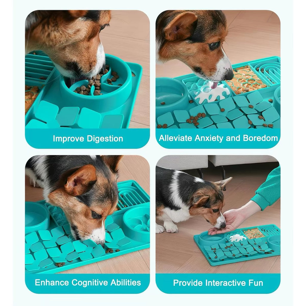 Silicone Slow Feeder Mat – Suction Cup Lick & Snuffle Mat for Dogs & Cats