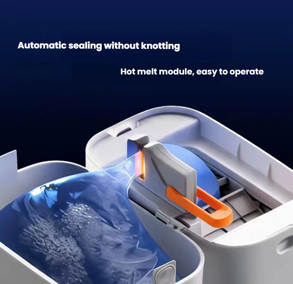 Automatic heat-sealing liner mechanism in the PETKIT waste bin