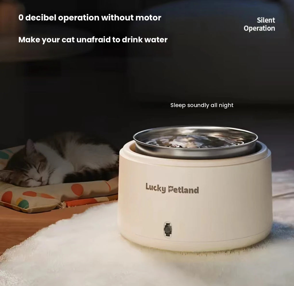 LuckyPetland Heated Pet Water Bowl, Temperature Control for Cats & Dogs