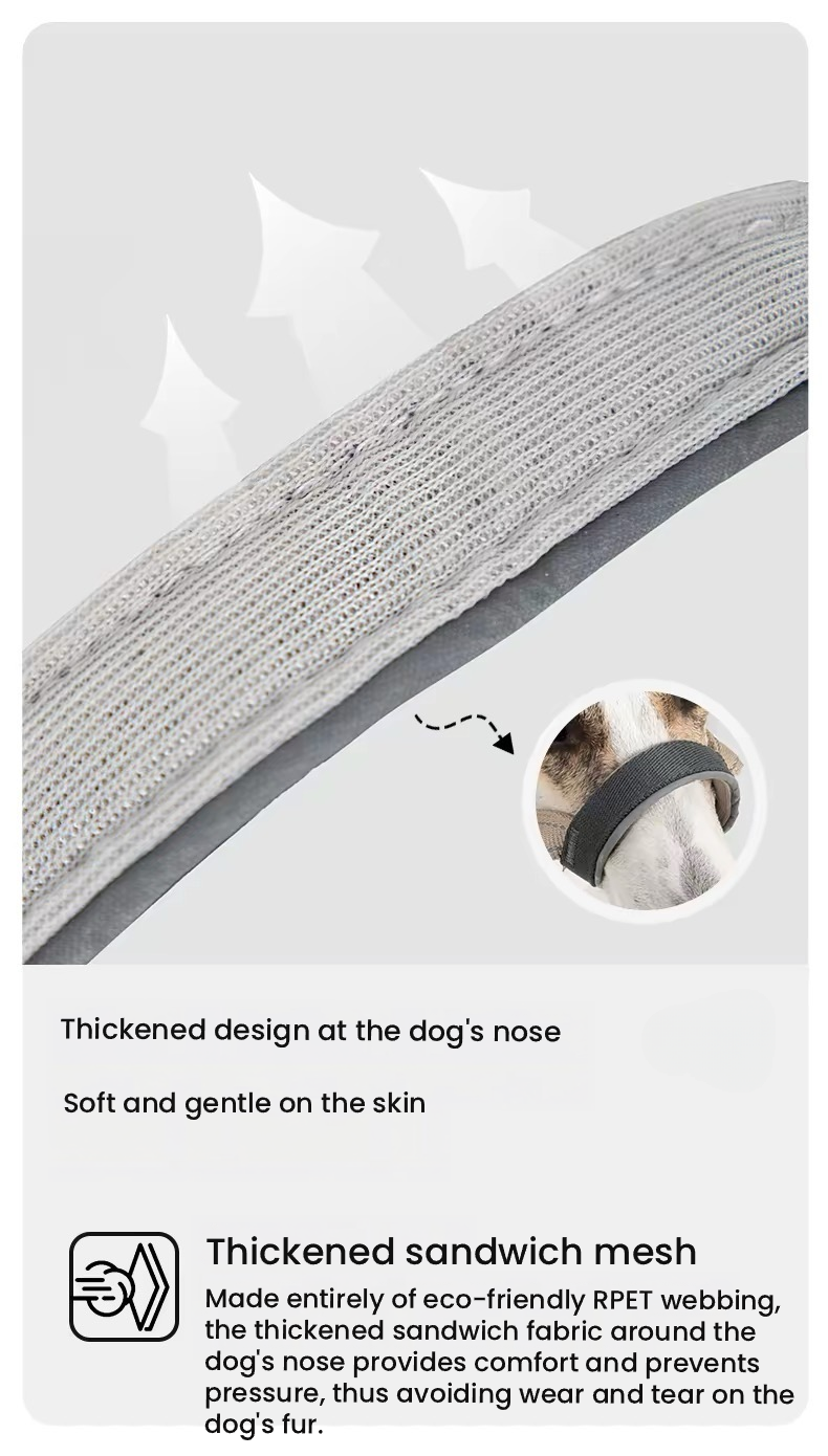 HiDREAM Adjustable Dog Muzzle – Medium & Large Dogs