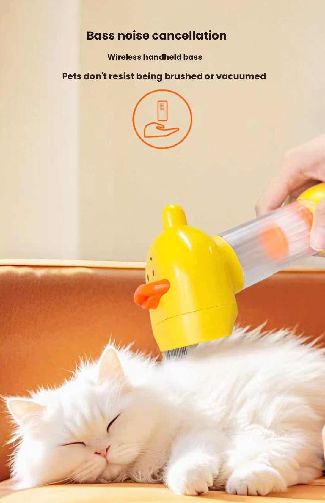 Cordless Pet Hair Remover, Grooming Brush for Cats & Dogs