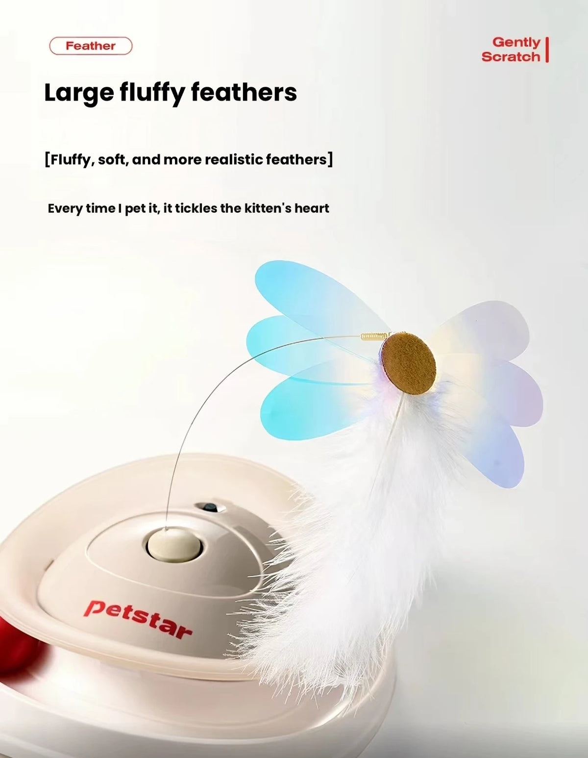 Petstar spinner toy large feather attachment