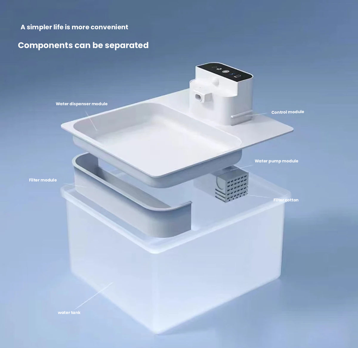 Ckin Pet Cordless Automatic Pet Water Fountain with Sensor