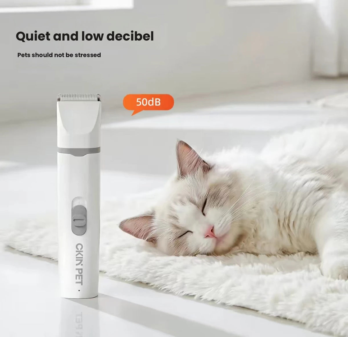 Ckin Pet 4-in-1 Pet Clippers for Cats & Dogs, Paw Trimmer